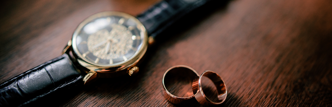 Gouden ringen van een gouden horloge of erfstuk